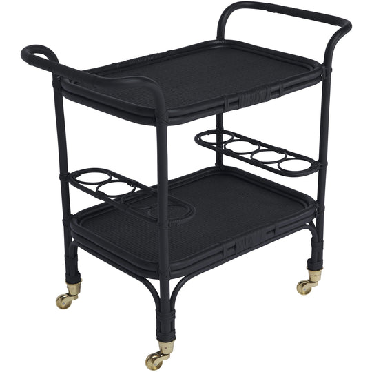 Carlo Rattan Bar Cart - Sika Design - Tables + Desks - Antique - HORNE