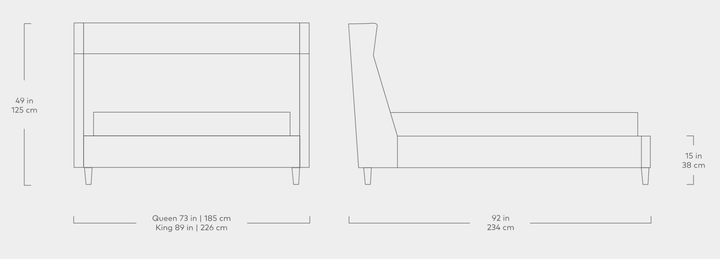 Carmichael Bed - Gus* Modern - Beds - Merino Dapple - Queen - HORNE