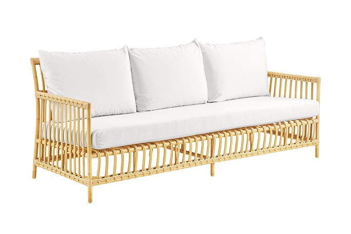 Caroline 3 - Seater Sofa - Exterior - Sika Design - Outdoor Furniture - Dove White - Tempotest White Canvas - HORNE