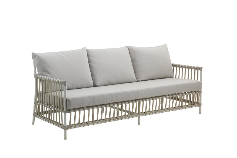 Caroline 3 - Seater Sofa - Exterior - Sika Design - Outdoor Furniture - Dove White - Tempotest White Canvas - HORNE