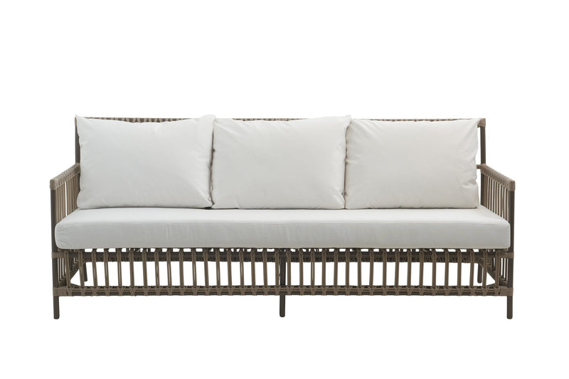 Caroline 3 - Seater Sofa - Exterior - Sika Design - Outdoor Furniture - Dove White - Tempotest White Canvas - HORNE