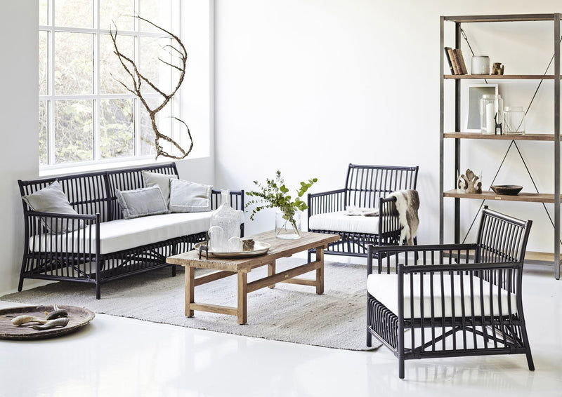 Caroline Lounge Chair - Sika Design - Chairs - Black - Tempotest White Canvas - HORNE