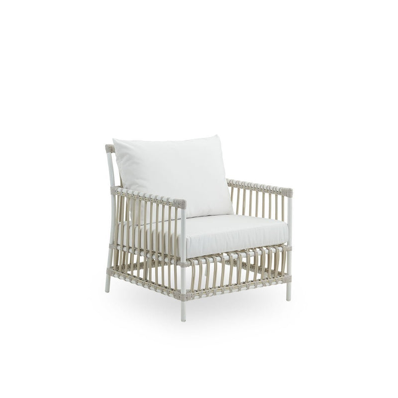 Caroline Lounge Chair - Exterior - Sika Design - Outdoor Furniture - Dove White - Sunbrella Sailcloth Seagull - HORNE