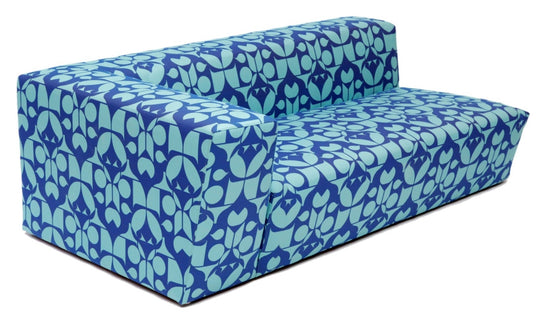 Caroline Outdoor Sofa - Artless - Outdoor Furniture - 60"W - Left Arm - Zig Zag Black - HORNE
