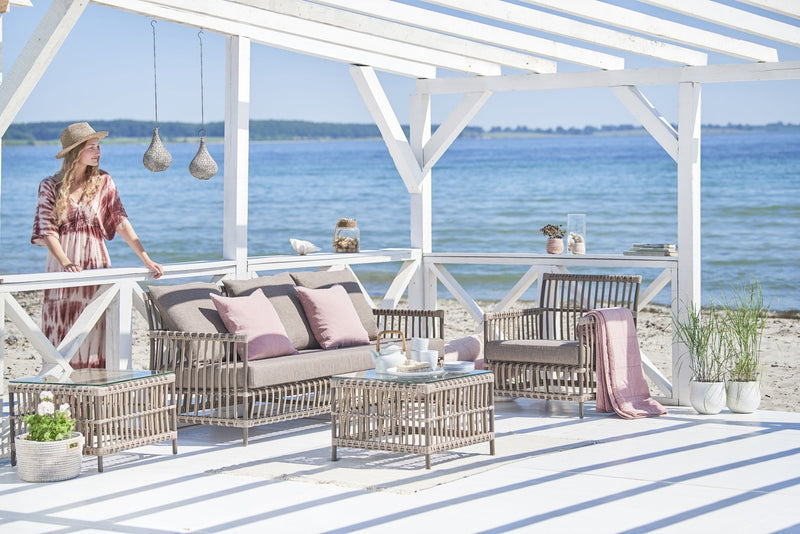 Caroline Side Table Exterior - Sika Design - Outdoor Furniture - Dove White - HORNE