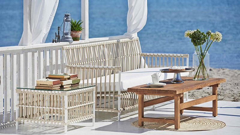 Caroline Side Table Exterior - Sika Design - Outdoor Furniture - Dove White - HORNE