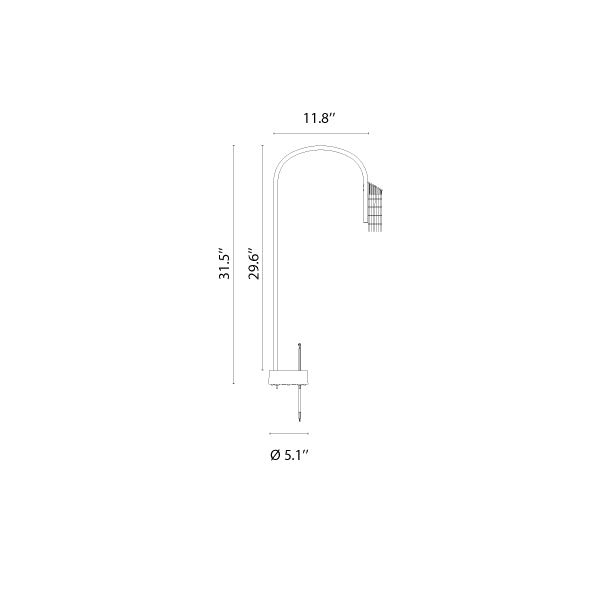 Caule Bollard 1 - Nest Shade Floor Lamp - Flos - Floor Lamps - Black - 2700K - No Caule Box - HORNE