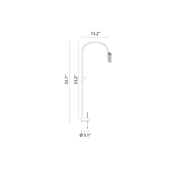 Caule Bollard 3 - Nest Shade Floor Lamp - Flos - Floor Lamps - Deep Brown - 2700K - No Caule Box - HORNE