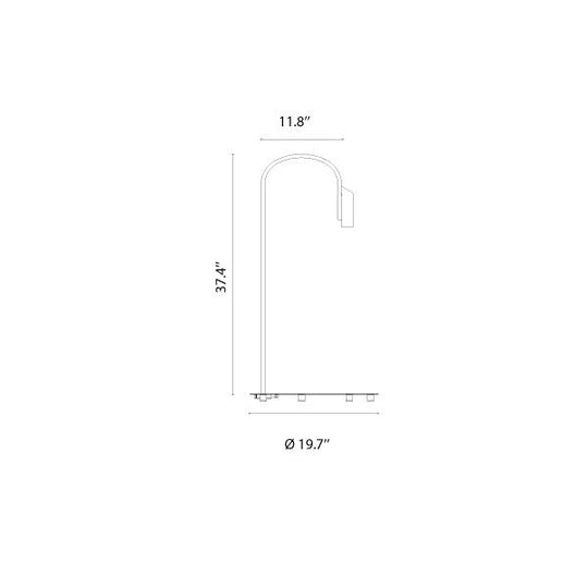 Caule Floor 2 - Solid Shade Floor Lamp - Flos - Floor Lamps - Grey - 2700K - HORNE