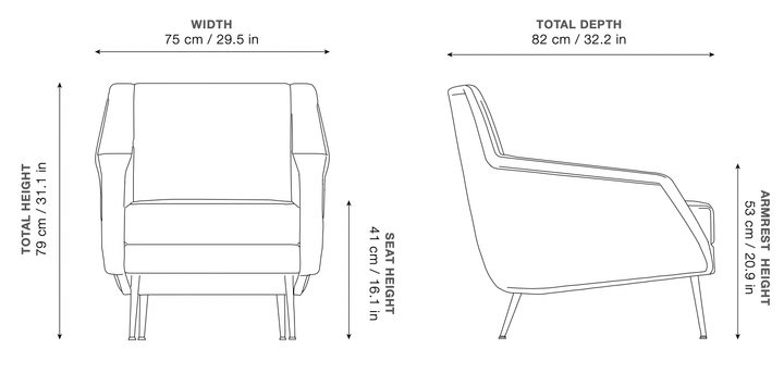 CDC.1 Lounge Chair - Conic Legs - Gubi - Chairs - Black Powder Coated Steel - Bouclé 005 + Black Leather - HORNE