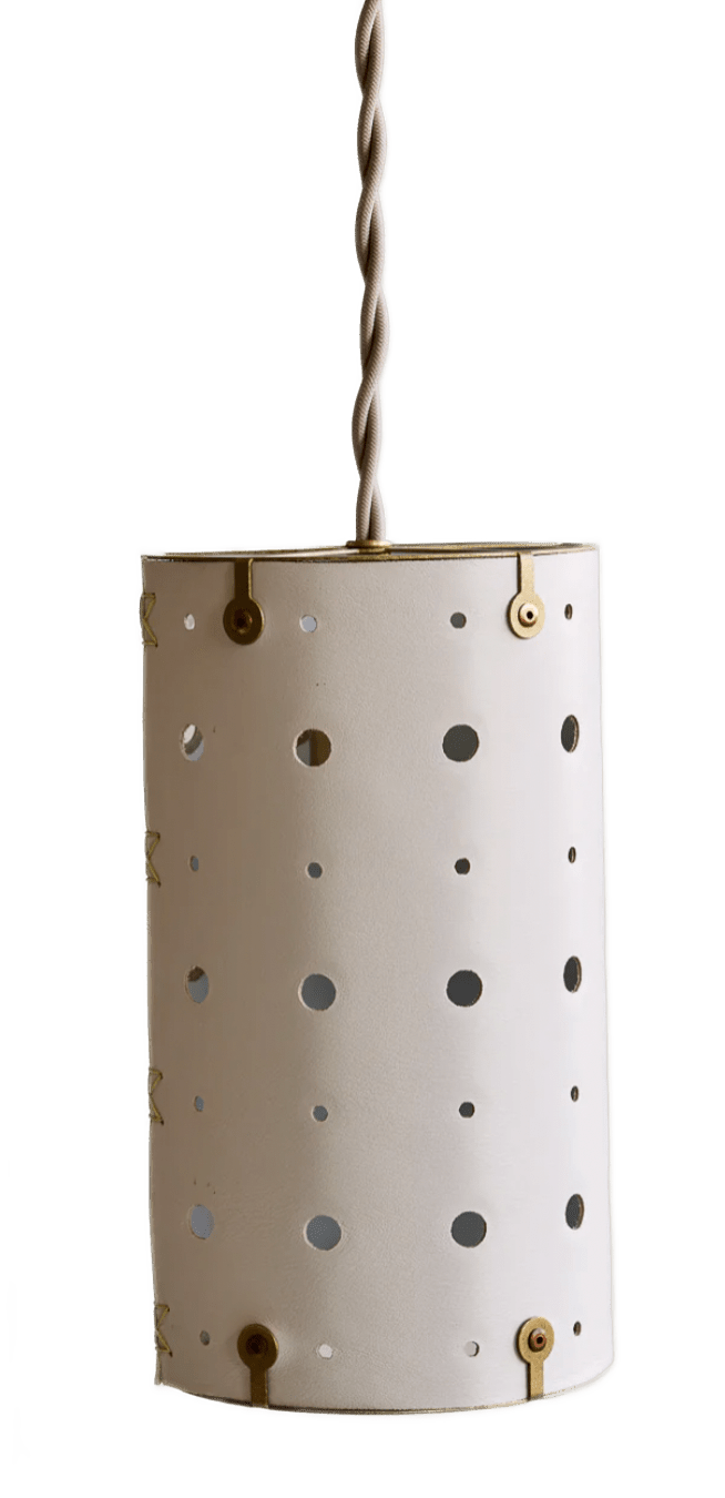 Celeste Pendant - Lostine - Pendants - Cloud Blue Leather - White Canopy - HORNE