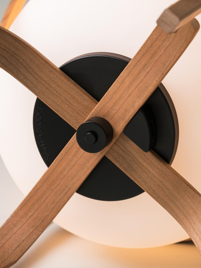 Cestita Batería Portable Lamp - Santa & Cole - Table + Task - White Opal Polyethylene - HORNE