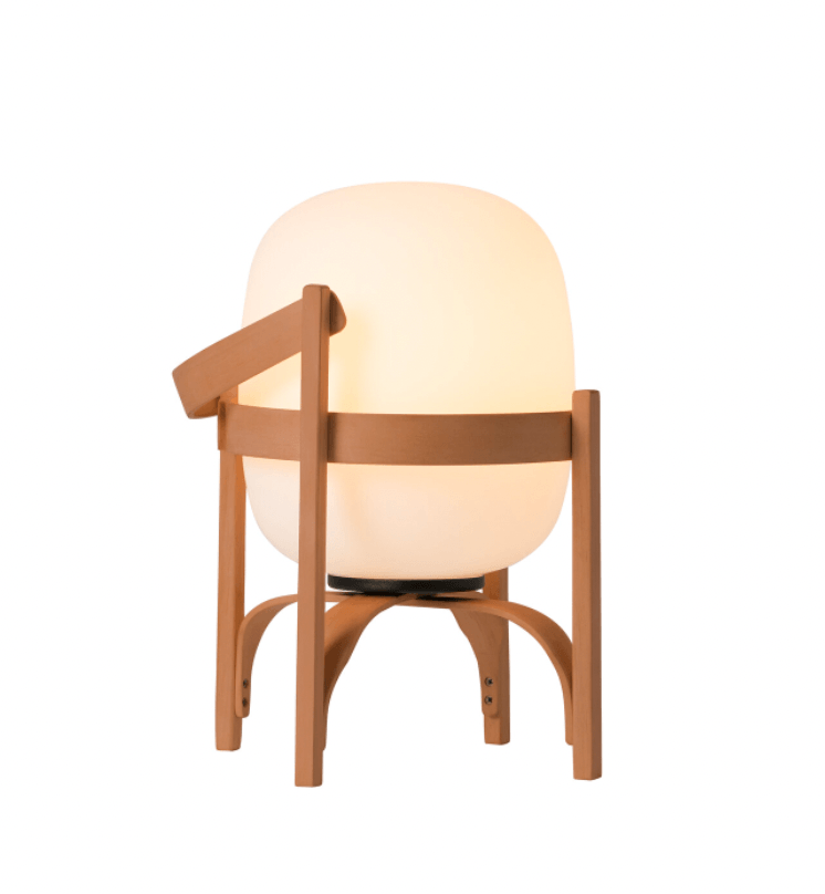 Cestita Batería Portable Lamp - Santa & Cole - Table + Task - White Opal Polyethylene - HORNE