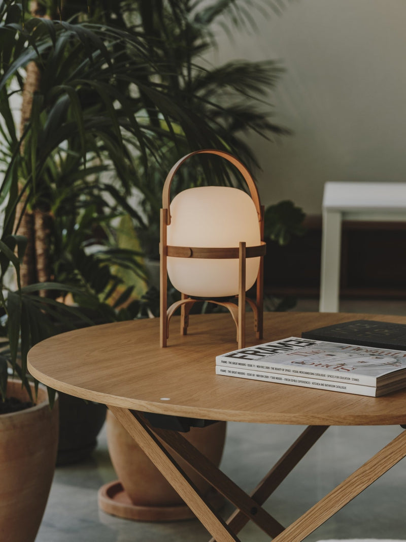 Cestita Batería Portable Lamp - Santa & Cole - Table + Task - White Opal Polyethylene - HORNE