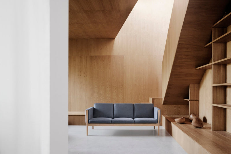 CH163 Sofa - Carl Hansen & Son - Sofas - Soaped Oak - Fabric - Gabriel Mood - 04104 - HORNE