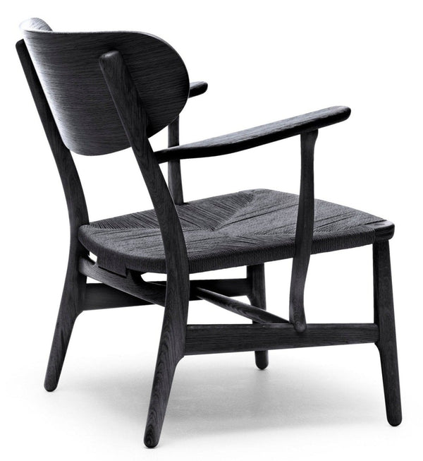CH22 Lounge Chair - Black Paper Cord - Carl Hansen & Son - Chairs - HORNE