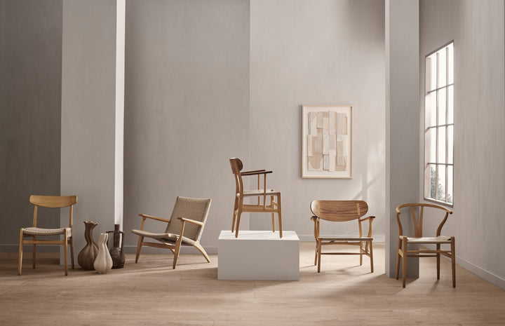 CH22 Lounge Chair - Natural Paper Cord - Carl Hansen & Son - Chairs - Oiled Walnut - HORNE