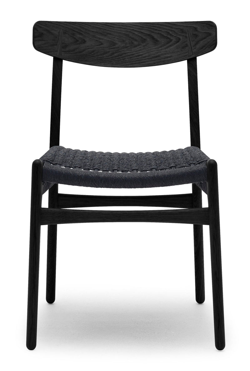 CH23 Dining Chair - Black Paper Cord - Carl Hansen & Son - Chairs - Oiled Oak - HORNE