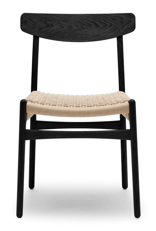 CH23 Dining Chair - Natural Paper Cord - Carl Hansen & Son - Chairs - Black Painted Oak - HORNE