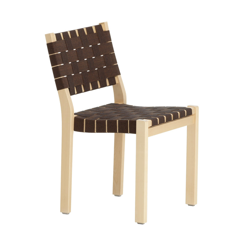 Chair 611 - Natural Lacquered - Artek - Chairs - Black - HORNE