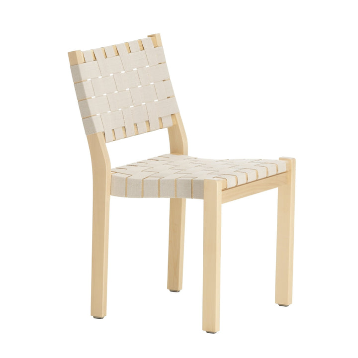 Chair 611 - Natural Lacquered - Artek - Chairs - White - HORNE