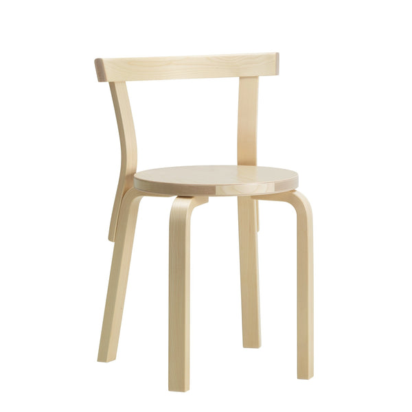 Chair 68 Natural Lacquered by Alvar Aalto