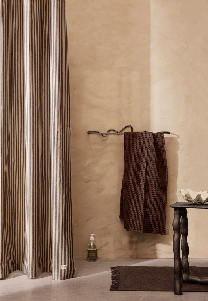 Chambray Shower Curtain - 80.7"H - Ferm Living - Bath - Warm Yellow/Parchment - HORNE