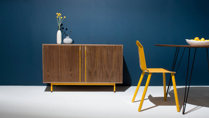 Chapman Double Unit Storage Cabinet - Walnut - Tronk - Sideboards + Cabinets - Brassy Gold - HORNE