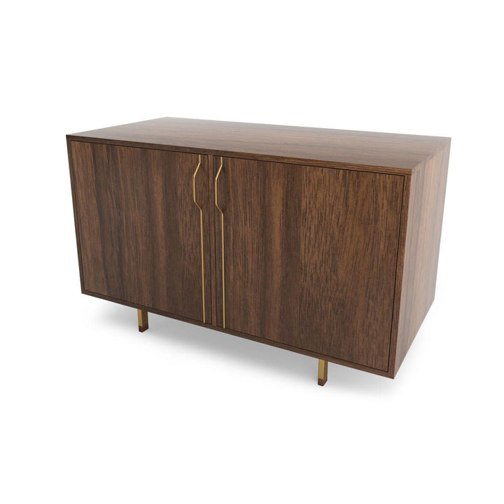 Chapman Double Unit Storage Cabinet - Walnut - Tronk - Sideboards + Cabinets - Brassy Gold - HORNE