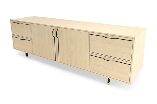 Chapman Large Credenza Storage Unit - Maple - Tronk - Sideboards + Cabinets - Black - HORNE