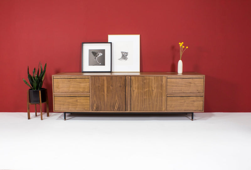 Chapman Large Credenza Storage Unit - Walnut - Tronk - Sideboards + Cabinets - Black - HORNE