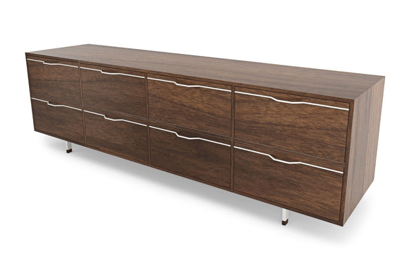 Chapman Long Dresser Credenza - Walnut - Tronk - Dressers - White - HORNE