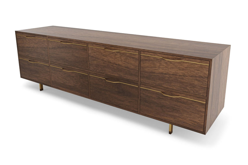 Chapman Long Dresser Credenza - Walnut - Tronk - Dressers - Black - HORNE