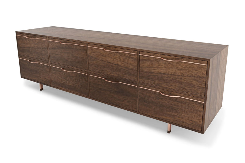 Chapman Long Dresser Credenza - Walnut - Tronk - Dressers - Black - HORNE