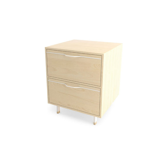 Chapman Single Unit Storage Nightstand - Maple - Tronk - Bedside Tables - White - HORNE