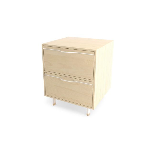 Chapman Single Unit Storage Nightstand - Maple - Tronk - Bedside Tables - White - HORNE