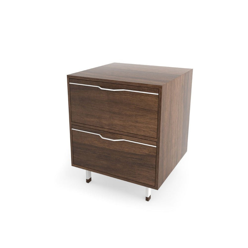 Chapman Single Unit Storage Nightstand - Walnut - Tronk - Bedside Tables - Rose Copper - HORNE