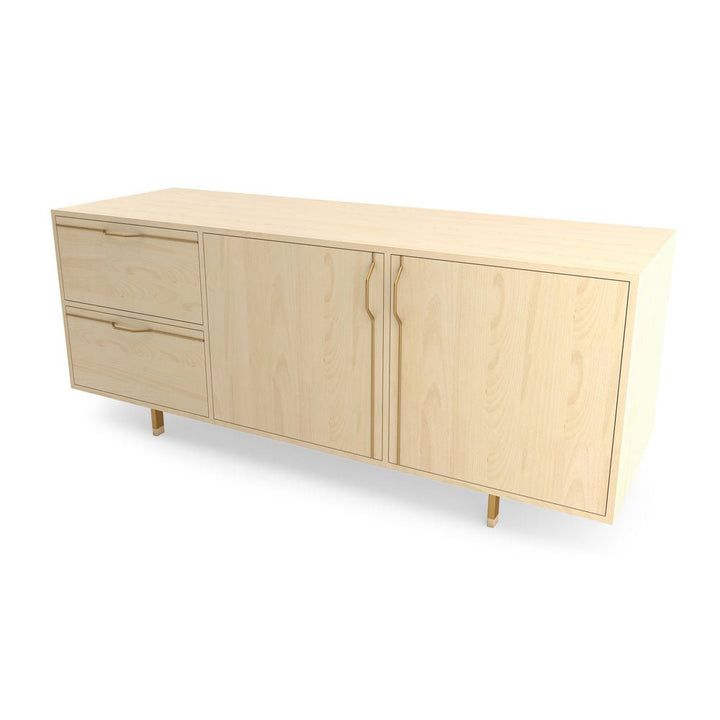 Chapman Small Credenza Storage Unit - Maple - Tronk - Sideboards + Cabinets - Brassy Gold - HORNE