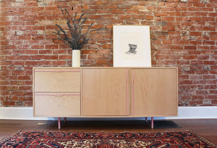 Chapman Small Credenza Storage Unit - Maple - Tronk - Sideboards + Cabinets - Navy - HORNE