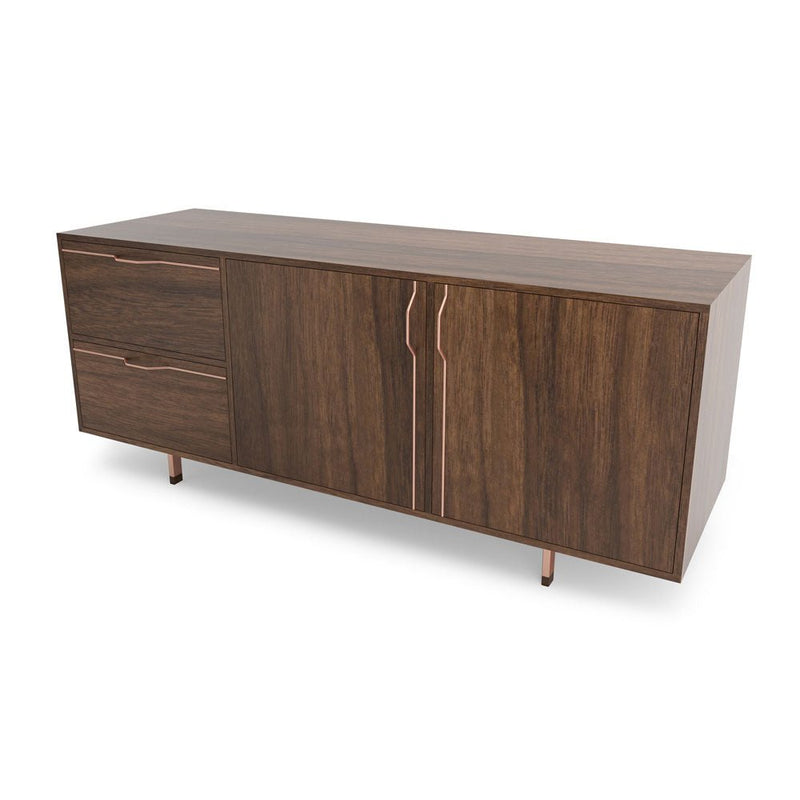 Chapman Small Credenza Storage Unit - Walnut - Tronk - Sideboards + Cabinets - Black - HORNE