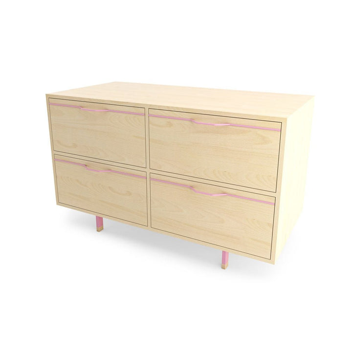 Chapman Small Storage Dresser Cabinet - Maple - Tronk - Dressers - Pink - HORNE