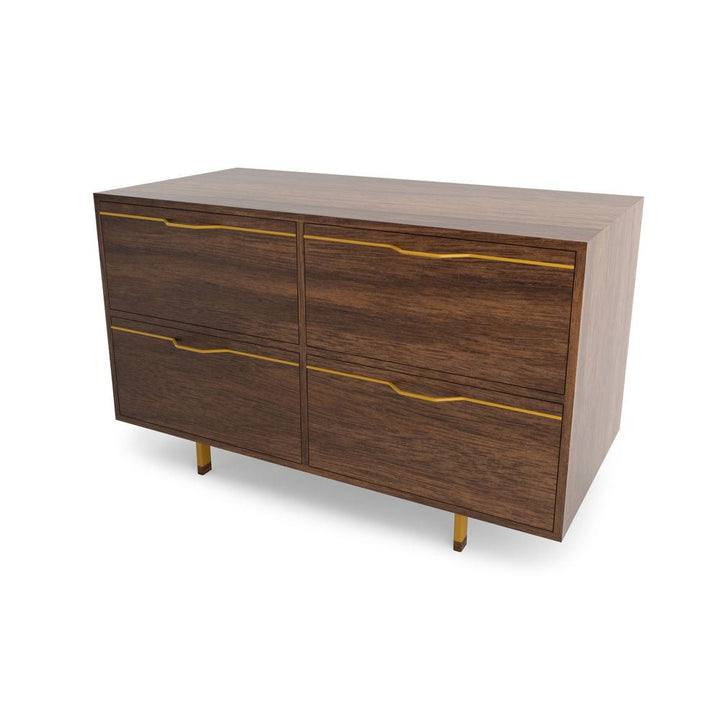 Chapman Small Storage Dresser Cabinet - Walnut - Tronk - Dressers - Mustard - HORNE