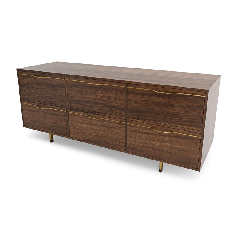 Chapman Storage Dresser Credenza - Walnut - Tronk - Dressers - Black - HORNE