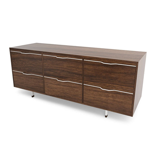 Chapman Storage Dresser Credenza - Walnut - Tronk - Dressers - White - HORNE