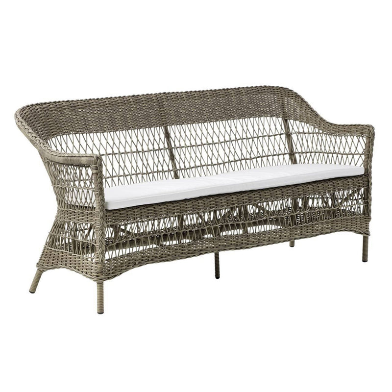 Charlot 3 - Seater Sofa - Exterior - Sika Design - Outdoor Furniture - Antique - Sunbrella Sailcloth Seagull - HORNE