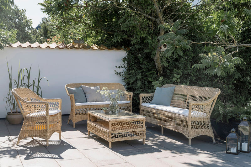 Charlot 3 - Seater Sofa - Exterior - Sika Design - Outdoor Furniture - Antique - Sunbrella Sailcloth Seagull - HORNE