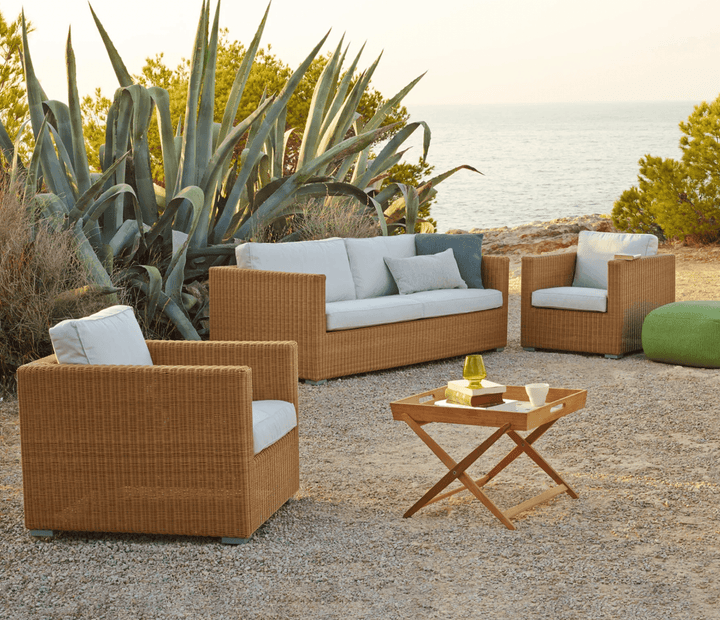 Chester Lounge Chair - Cane Line - Outdoor Furniture - Natural - Taupe Natté - HORNE