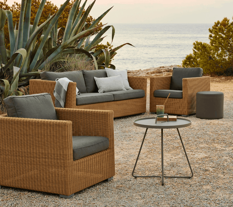 Chester Lounge Chair - Cane Line - Outdoor Furniture - Natural - Taupe Natté - HORNE