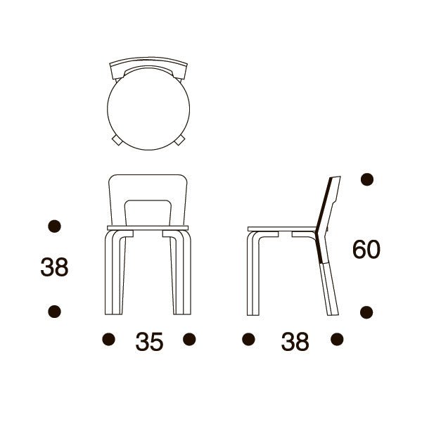 Children's Chair N65 by Alvar Aalto - Artek Kids + Baby - Birch Veneer Seat - HORNE