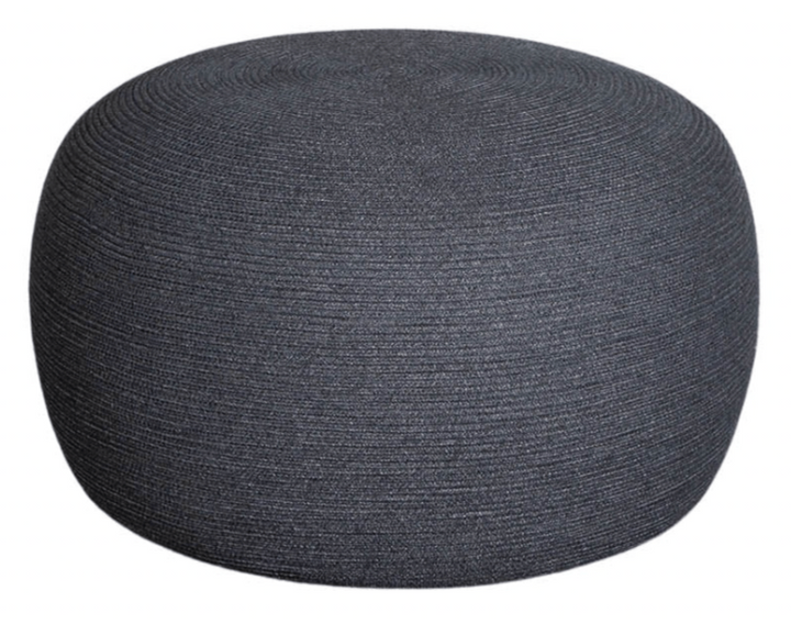 Circle Footstool - Cane Line - Outdoor Furniture - Large - Dark Grey - HORNE